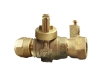 NO-LEAD CB COMPRESSION X CB COMPRESSION ELECTRICAL FULL PORT BALL VALVE CURBSTOP WITH DRAIN